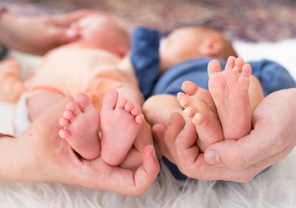 پاهای نوزاد دارای زردی